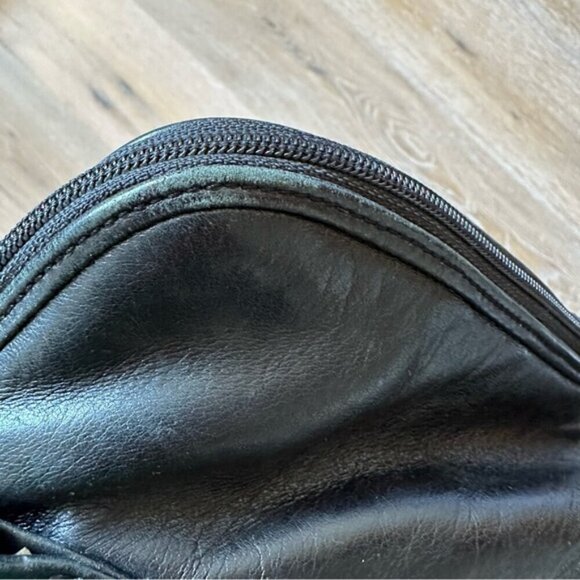 Vintage La Diva Black Italian Design Leather Purse Shoulder Bag - Made in Italy - Picture 10 of 16